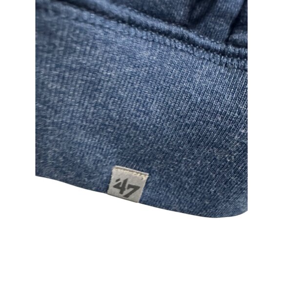 MIT 47 Medium Hoodie Blue With Zipper Pockets & Thumb Holes Made In Peru - Picture 8 of 10